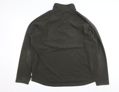 Quechua Men’s Green 2XL Fleece 1/4 Zip Pullover Sweatshirt
