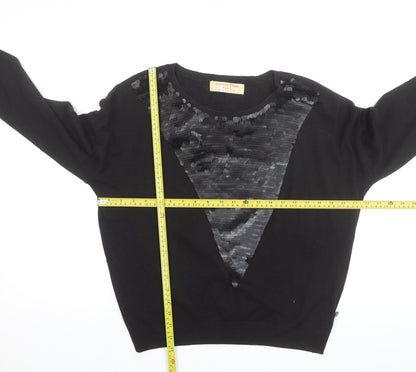 Tom Tailor Denim Women's Black Sequin Knit Jumper Size S
