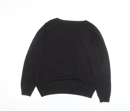 Tom Tailor Denim Women's Black Sequin Knit Jumper Size S