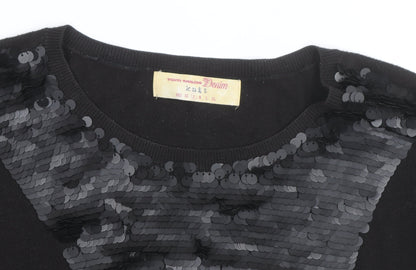Tom Tailor Denim Women's Black Sequin Knit Jumper Size S