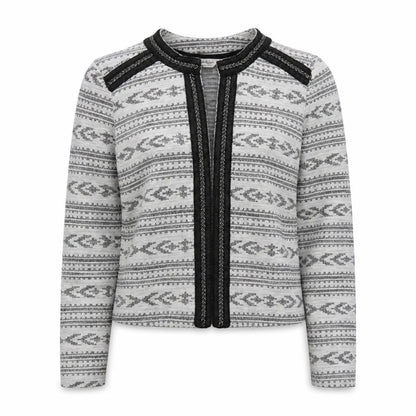 Miss Selfridge Women Grey Beaded Knit Cardigan Size 8