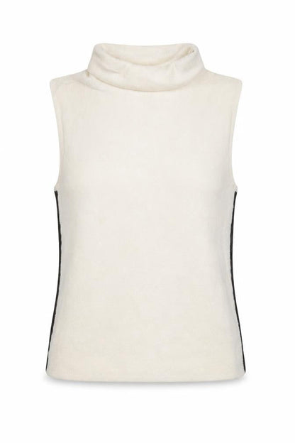 Cleo Petites Womens Ivory Sleeveless Roll Neck Knit Jumper S