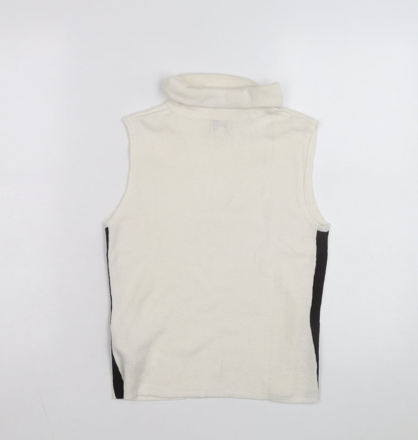 Cleo Petites Womens Ivory Sleeveless Roll Neck Knit Jumper S