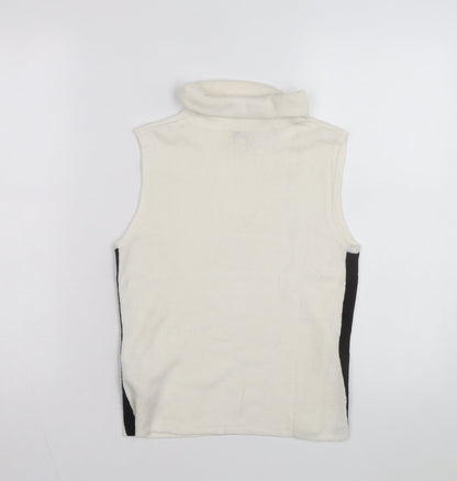 Cleo Petites Womens Ivory Sleeveless Roll Neck Knit Jumper S