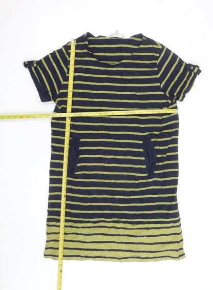 Matalan Women's Blue Striped Tunic T-Shirt Size 16 Cotton Casual
