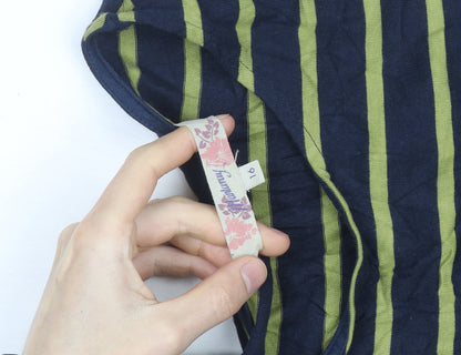 Matalan Women's Blue Striped Tunic T-Shirt Size 16 Cotton Casual