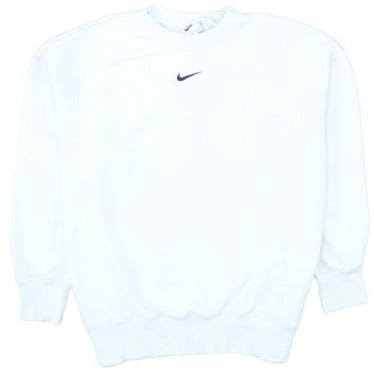 Nike Men's White Pullover Crew Neck Fleece Sweatshirt Size L