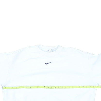 Nike Men's White Pullover Crew Neck Fleece Sweatshirt Size L