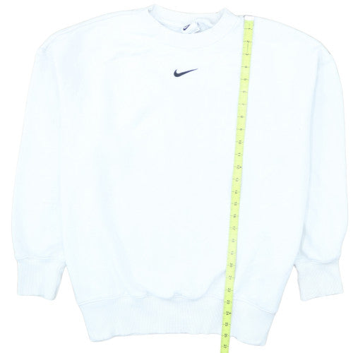 Nike Men's White Pullover Crew Neck Fleece Sweatshirt Size L