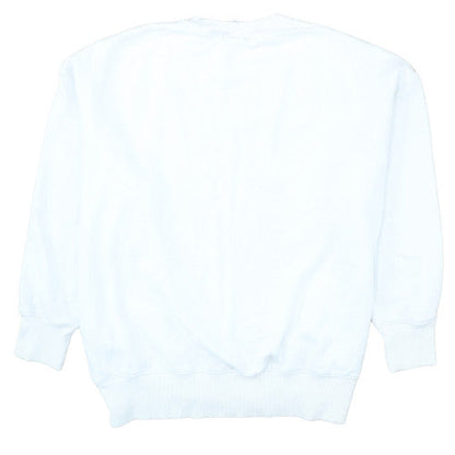 Nike Men's White Pullover Crew Neck Fleece Sweatshirt Size L