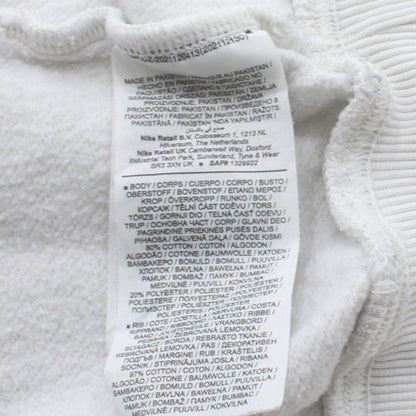 Nike Men's White Pullover Crew Neck Fleece Sweatshirt Size L