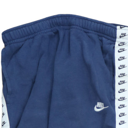 Nike Men's Blue Jogger Trousers M Side Stripe Fleece Activewear