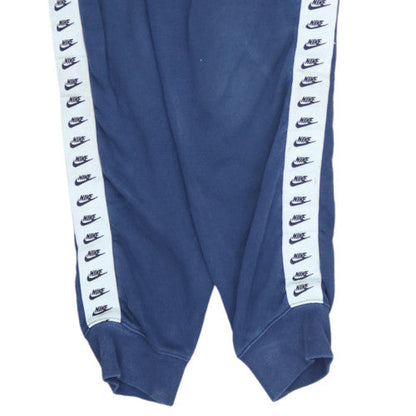 Nike Men's Blue Jogger Trousers M Side Stripe Fleece Activewear