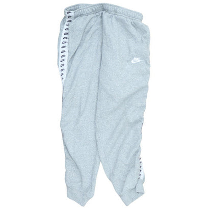 Nike Men's Grey Jogger Sweatpants M Elastic Waist Side Stripe