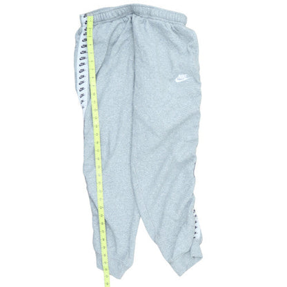 Nike Men's Grey Jogger Sweatpants M Elastic Waist Side Stripe