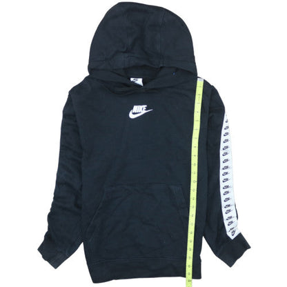 Nike Men's Black XS Pullover Hoodie with Logo Sleeves Sports Fleece