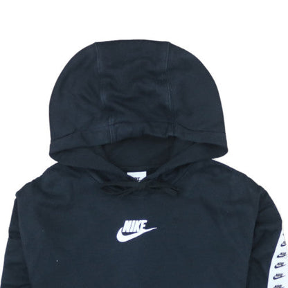 Nike Men's Black XS Pullover Hoodie with Logo Sleeves Sports Fleece