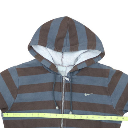 Nike Men's Blue Striped Full Zip Hoodie XL Regular Fit