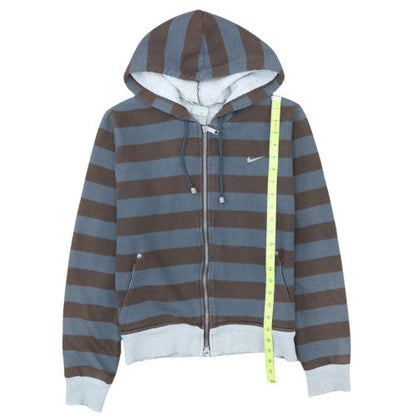 Nike Men's Blue Striped Full Zip Hoodie XL Regular Fit