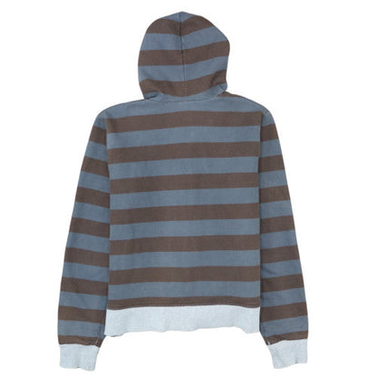 Nike Men's Blue Striped Full Zip Hoodie XL Regular Fit
