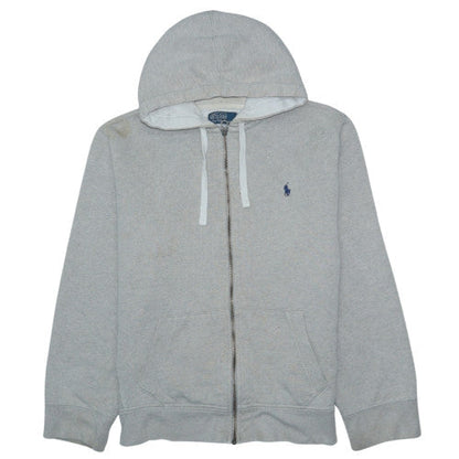 Polo Ralph Lauren Men's Grey Full Zip Hoodie Size XL Cotton Blend
