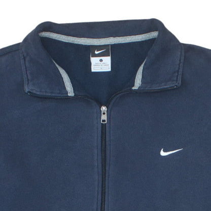 Nike Men's Blue Full Zip Fleece Sweatshirt L Regular Fit