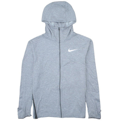Nike Men's Grey Full Zip Dri-Fit Hoodie L Lightweight Sportswear