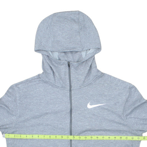 Nike Men's Grey Full Zip Dri-Fit Hoodie L Lightweight Sportswear