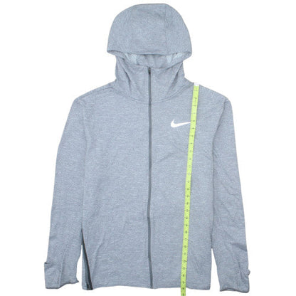 Nike Men's Grey Full Zip Dri-Fit Hoodie L Lightweight Sportswear