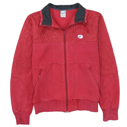 Nike Men's Red Full Zip Quilted Sweatshirt Size M