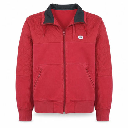 Nike Men's Red Full Zip Quilted Sweatshirt Size M