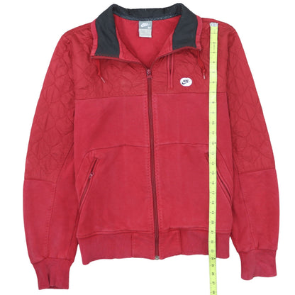 Nike Men's Red Full Zip Quilted Sweatshirt Size M