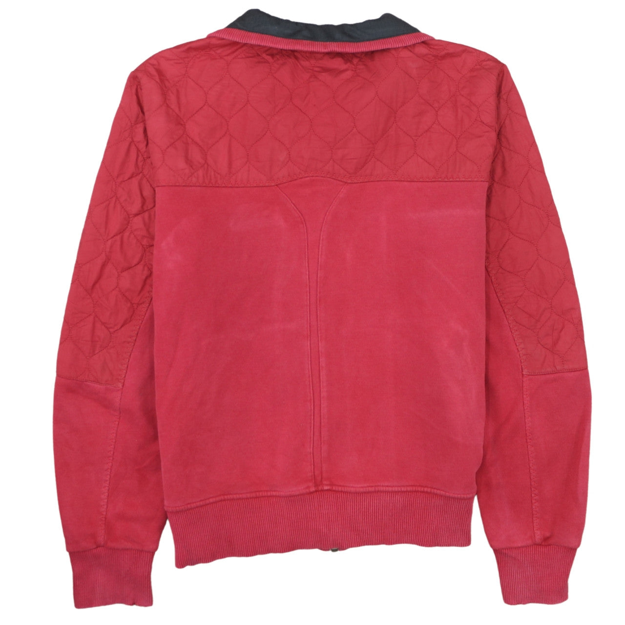 Nike Men's Red Full Zip Quilted Sweatshirt Size M