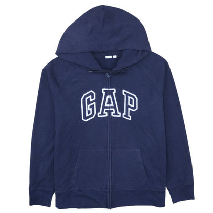 GAP Men’s Blue Full Zip Logo Hoodie XL Cotton Fleece Sweatshirt