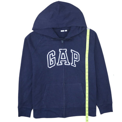 GAP Men’s Blue Full Zip Logo Hoodie XL Cotton Fleece Sweatshirt