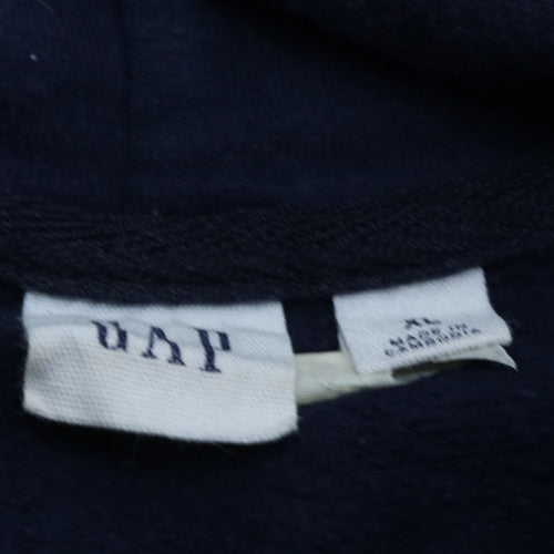 GAP Men’s Blue Full Zip Logo Hoodie XL Cotton Fleece Sweatshirt