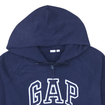 GAP Men’s Blue Full Zip Logo Hoodie XL Cotton Fleece Sweatshirt