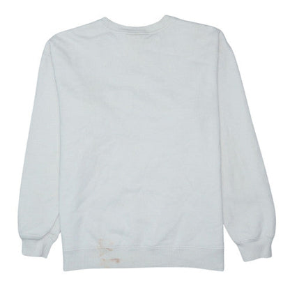 FILA Men's White Embroidered Pullover Sweatshirt Small Regular Fit