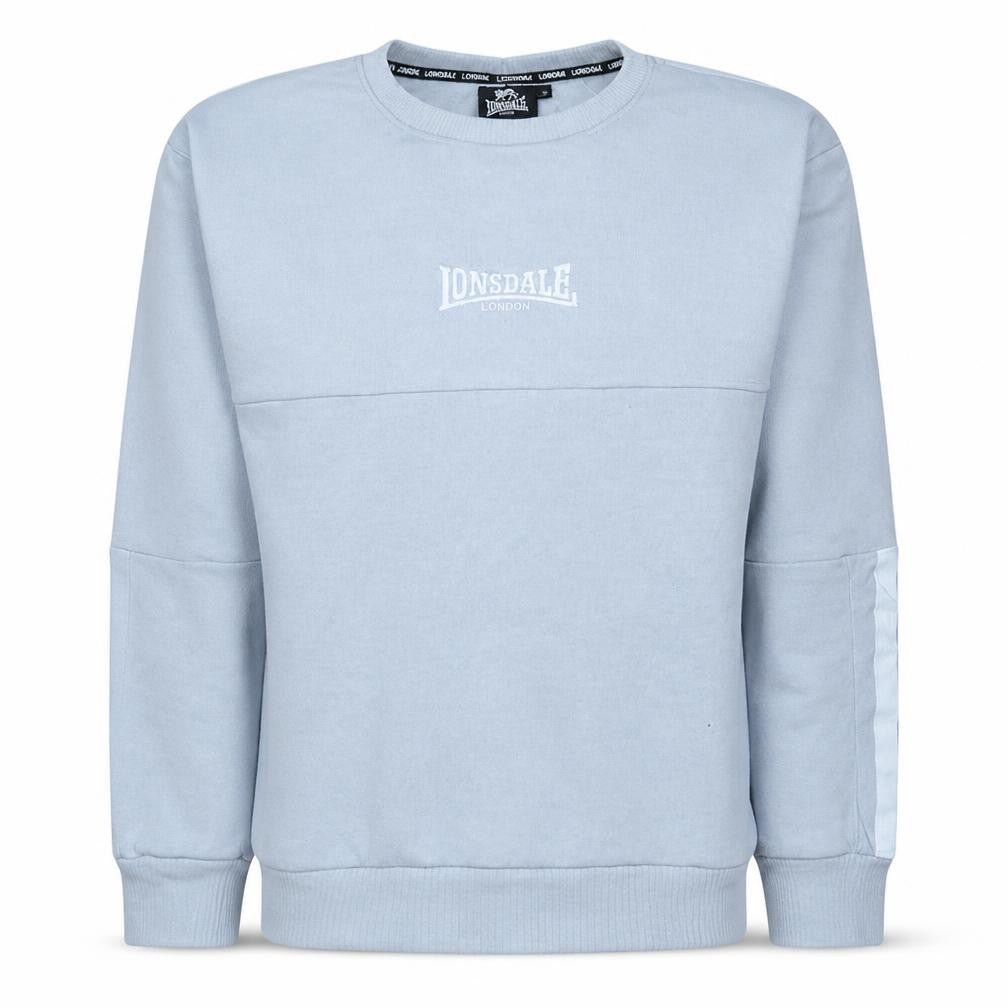 Lonsdale Men's Grey Pullover Sweatshirt M Regular Fit Logo Fleece