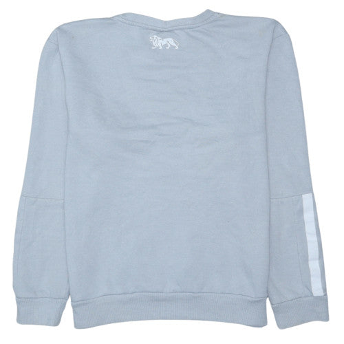 Lonsdale Men's Grey Pullover Sweatshirt M Regular Fit Logo Fleece