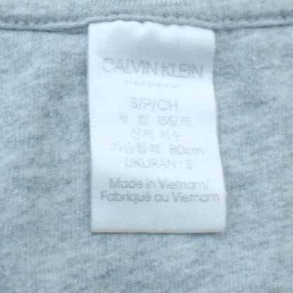 Calvin Klein Men Grey Long Sleeve Crew Neck Cotton Top S