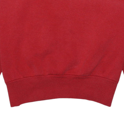 Disney Men's Red Mickey Mouse Embroidered Pullover Sweatshirt M