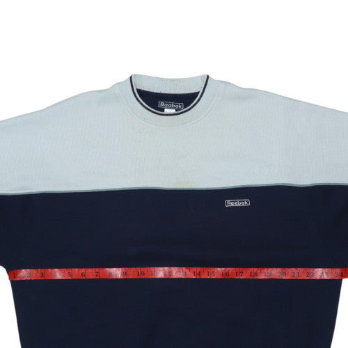 Reebok Men’s Blue Crew Neck Pullover Sweatshirt M Sports Style