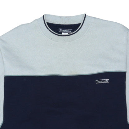 Reebok Men’s Blue Crew Neck Pullover Sweatshirt M Sports Style