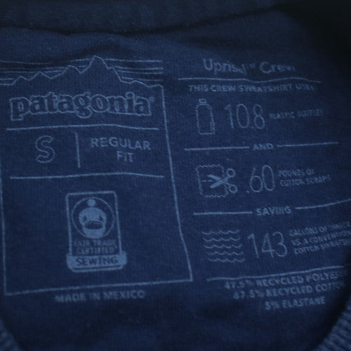 Patagonia Men's Blue Regular Fit Pullover Crew Neck Sweatshirt S