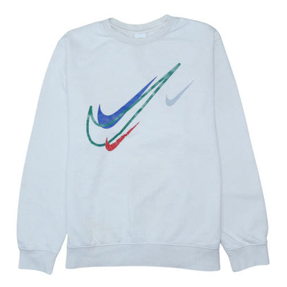 Nike Men's White Graphic Logo Pullover Sweatshirt Size M