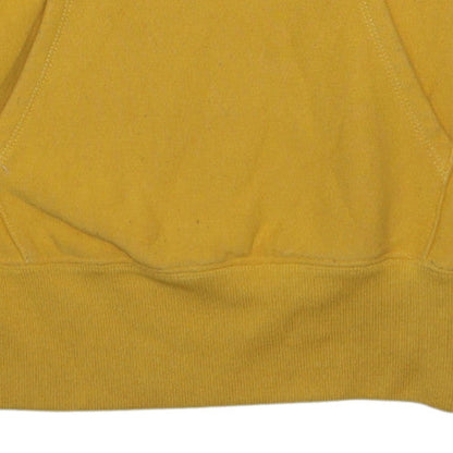 Champion Men's Yellow Small Pullover Hoodie Reverse Weave Cotton Blend