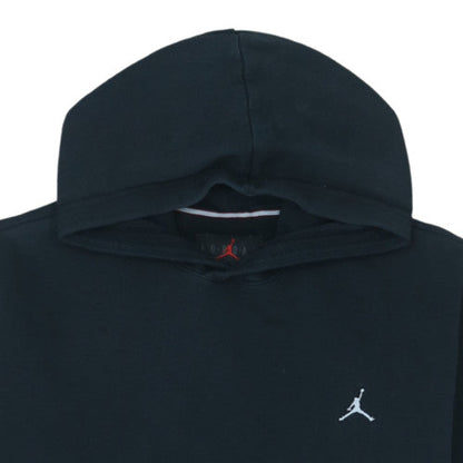 Jordan Men's Black Pullover Hoodie Medium Embroidered Logo Fleece