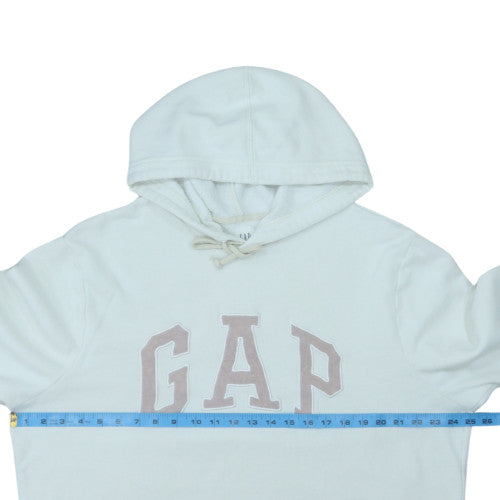 GAP Men's White XL Pullover Fleece Hoodie with Logo