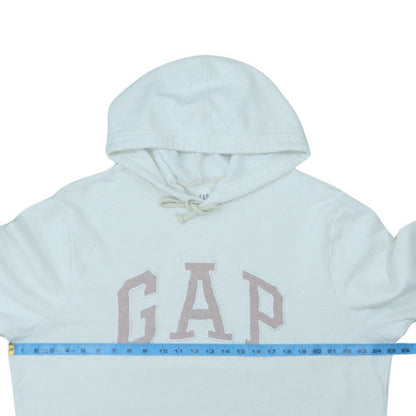 GAP Men's White XL Pullover Fleece Hoodie with Logo